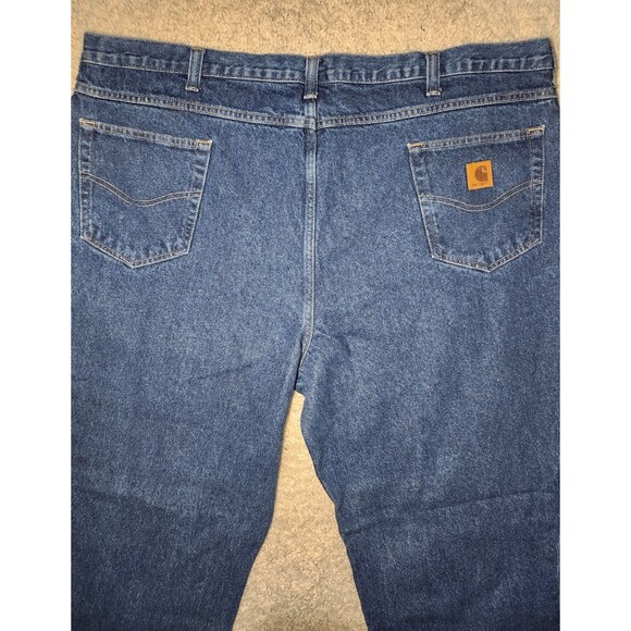 Carhartt Relaxed Fit Denim Work Jeans Men’s 46x30 Blue Heavy Duty RN 51374 - Picture 8 of 8